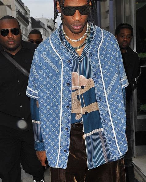 travis scott overall louis vuitton supreme|supreme x Louis Vuitton denim.